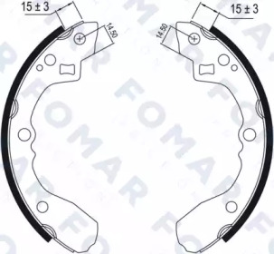 Комлект тормозных накладок (FOMAR Friction: FO 0464)